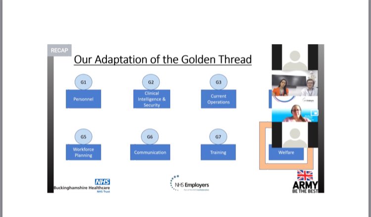 Great morning presenting at @NHSEArmedForces Conference collaborating with @PDuggleby @PradShanmuga celebrating the interoperability between the @ArmyMedServices and @BucksHealthcare @NMacdonaldBHT and how it shaped our response to Covid 19 #NHSMilitaryConf @GemsyW @NHSE_Danny