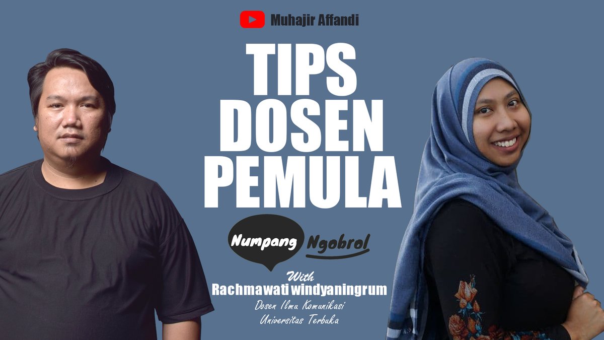 lanjut ngobrol sama Rachmawati Widyaningrum seorang dosen ilmu komunikasi di Universitas Terbuka. ini adalah part terakhir dari obrolan kami, mohon maaf telat upload karena saya ada kesibukan di beberpa minggu ini. simak videonya. youtu.be/ms6UQyJn05g <a href="/LowonganDosen/">Akun ditutup</a>
