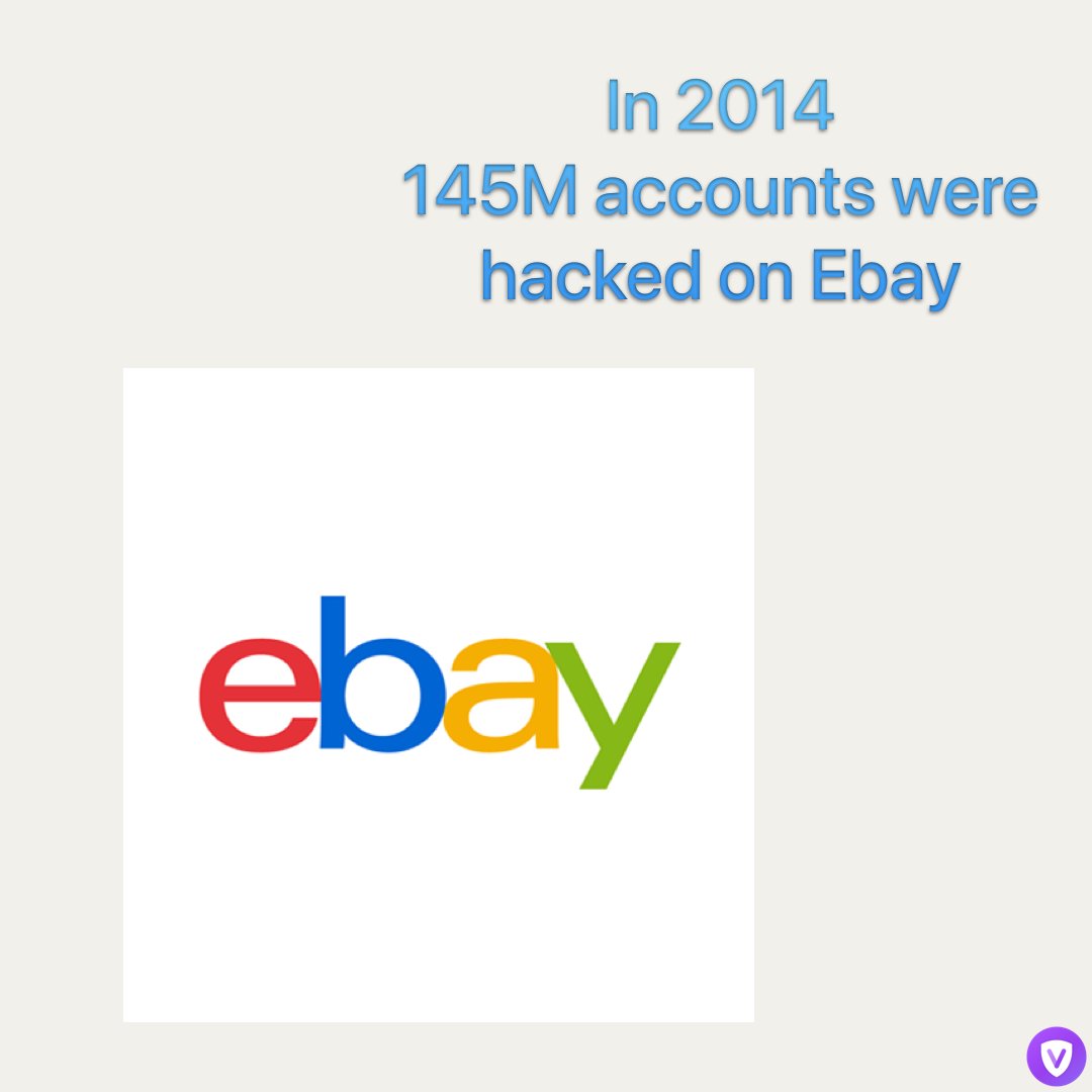 HelloVPNApp's tweet image. Biggest user data breaches in XXI century☠️ 
Did you know that in 2014 145 million user accounts were hacked on eBay?
#IoT #hellovpn #vpn #AI #cybersecurity #dataleak #IP #infosec #BigData #malware #bitcoin #blockchain #privacy #proxy #Dubai #UAE #free #saudi #Anonymous
