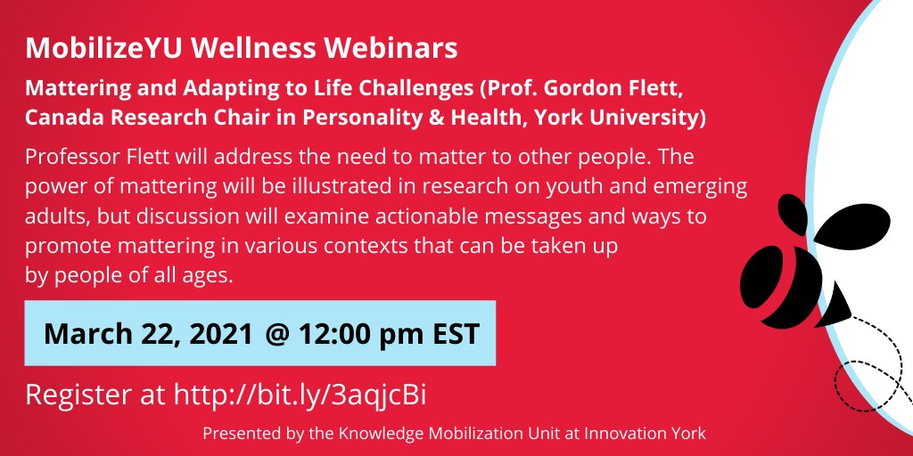 KMbYork's tweet image. Spaces are still available for our two lunch hour #MobilizeYU Wellness Webinars in March. Sign up at bit.ly/MobilizeYUWell…