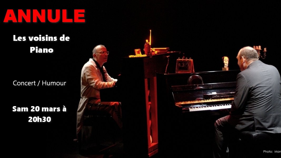 LeCrabb1's tweet photo. ⚠ [INFO ANNULATION] ⚠
Le spectacle "Les voisins de piano" prévu le samedi 20 mars à Sanguinet est annulé en raison de l'interdiction d'ouvertures des salles de spectacles.
On espère vous retrouver bientôt...
#nonessentiel #sanguinet #piano #jazz https://t.co/mbyhpLYNhN