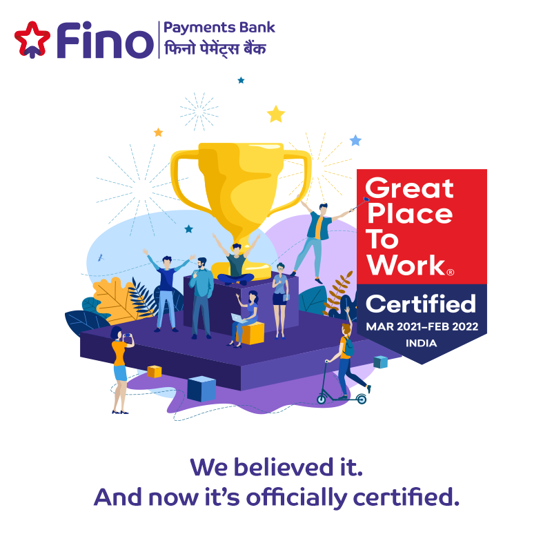 FinoPaymntsBank's tweet photo. We are elated at #FinoPaymentsBank being recognised as a 'Great Place To Work'. It reiterates Finoites’ focus on achieving business goals while managing work-life balance. Heartfelt gratitude to all our employees!
#FinoHamesha #StepTowardsSuccess #GreatPlacetoWork #digitalbanking https://t.co/pNrhBHkzc2
