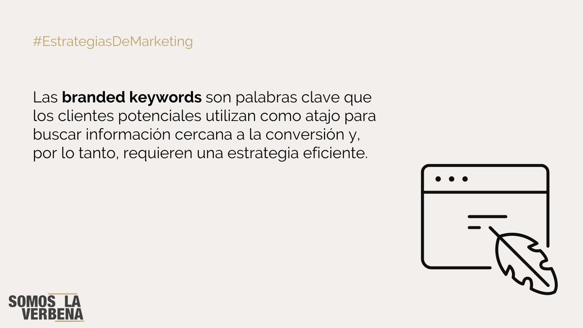 laVerbenaLab's tweet photo. 🎯 Saber cómo definir las #BrandedKeywords y crear una buena táctica en torno a estas es fundamental para tu estrategia de #SEO y #MarketingDeContenidos.
¡Cuenta con nosotros! 😉
➡ https://t.co/DlItxxTOEe
#SomosLaVerbena #LaVerbenaLab https://t.co/8lGpiwym2G