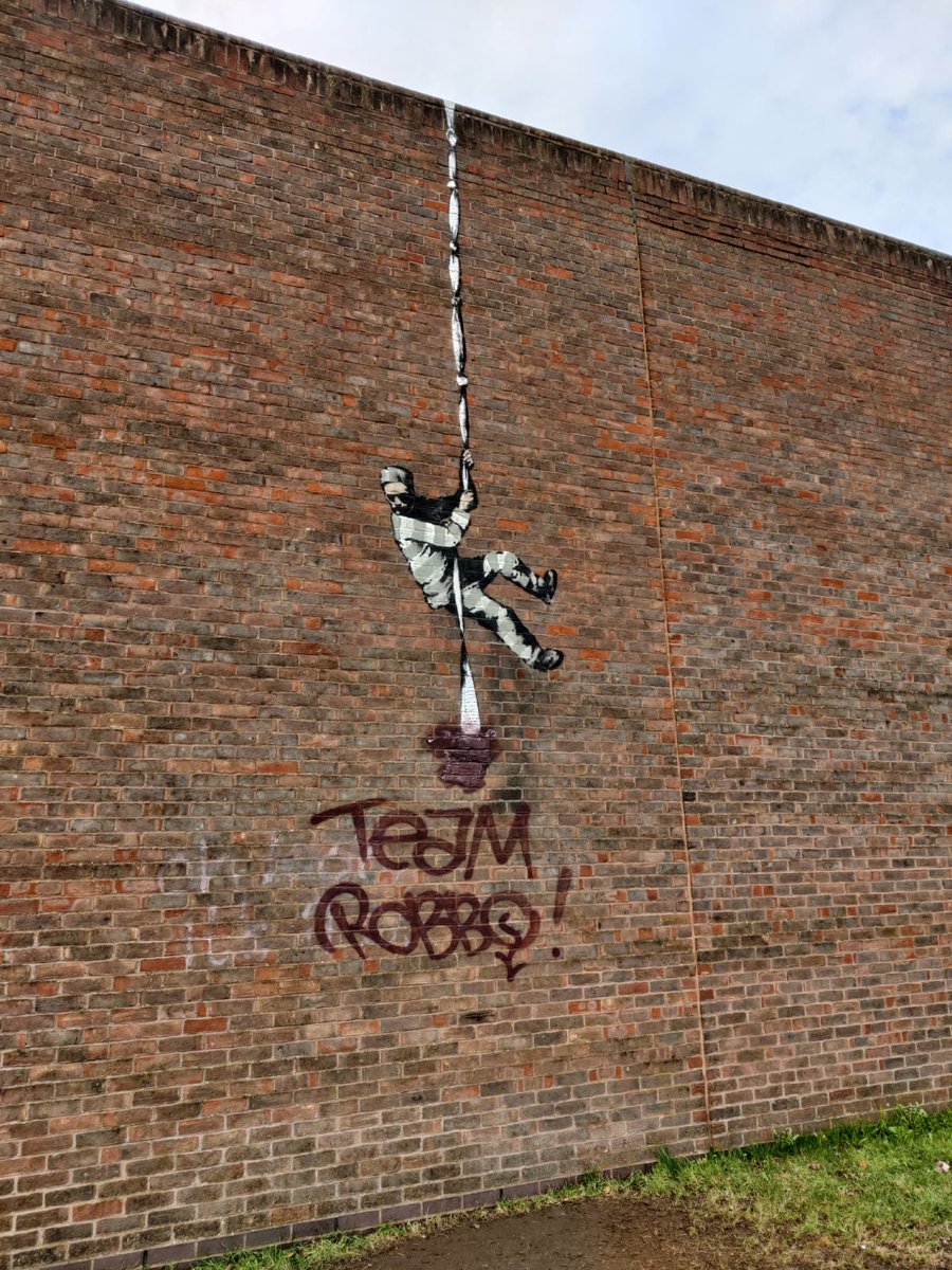 It would seem the <a href="/MoJGovUK/">Ministry of Justice</a> has a crucial window of opportunity before the red paint which ruined the #Banksyartwork cures &amp; becomes extremely hard to remove. We ask you to tweet and tag them urging them to act quickly to remove the paint while they still can!Thank you! 🤞