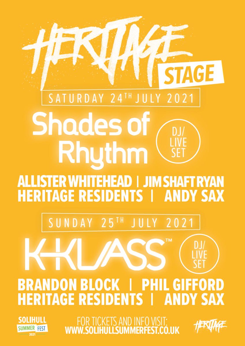 Did we mention our SECOND STAGE? ‼️HERITAGE Stage‼️ Early Bird tickets still on sale! solihullsummerfest.co.uk/tickets/ @visit_solihull