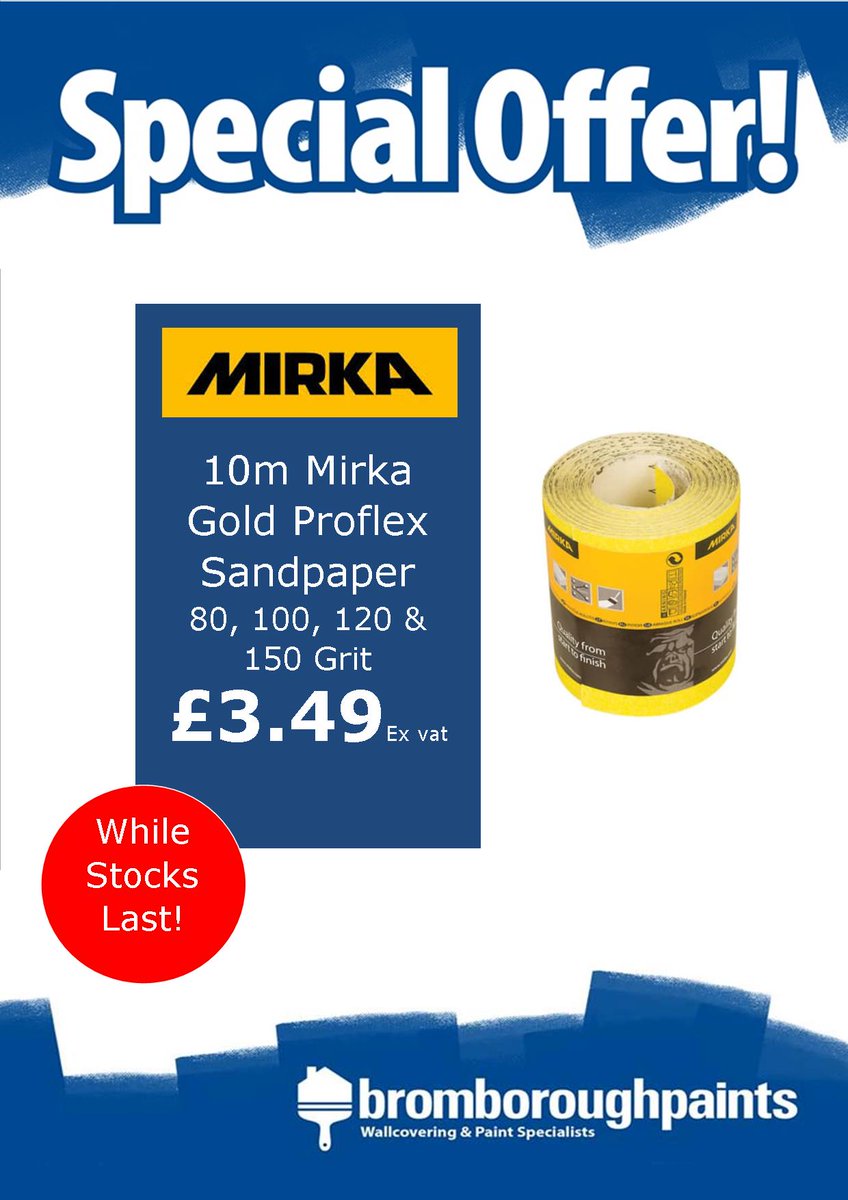 We have some great offers starting this week, including Hamilton brush and roller sets and 10m rolls of sandpaper from Mirka… #hamiltonbrushes #mirkauk #decorating