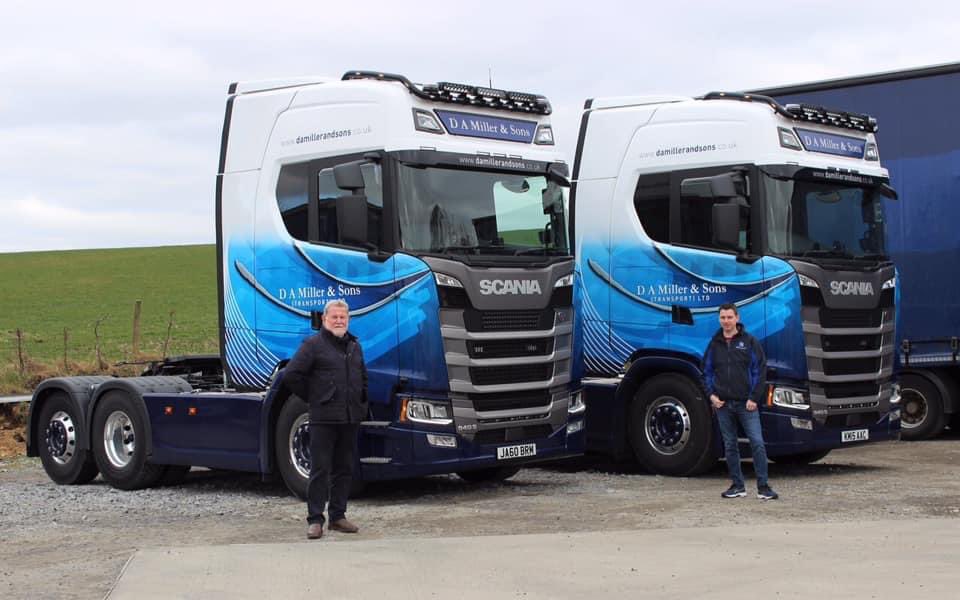 RoadTrucksLtd's tweet photo. D A Miller & Sons (Transport) Ltd, Claudy, have taken delivery of two Scania 540S6x2NB trucks.
Harry and all at Road Trucks Ltd would like wish DA Miller & Sons continued business success and thank them for supporting their local Scania dealer.
#scania #540s #Roadtrucksltd https://t.co/NNveT0DkgC