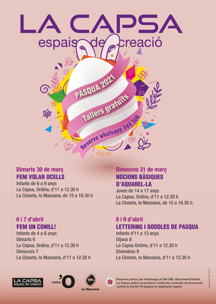 ordinoesviu's tweet photo. Activitats de Pasqua per a totes les edats i tots els gustos a #ordinoesviu https://t.co/KVqVjIHSaM
