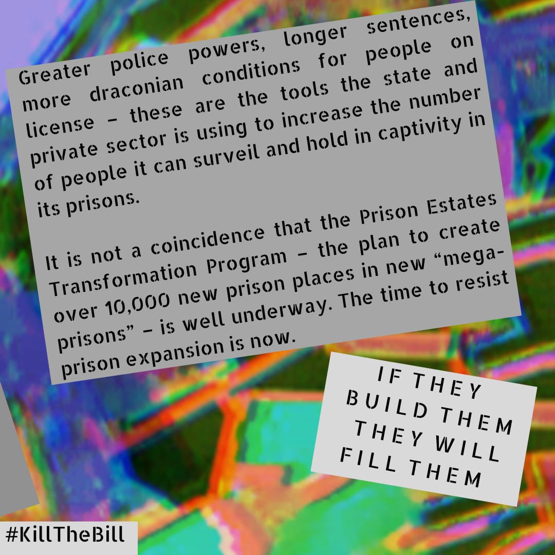 If they build them, they will fill them. Greater police powers, longer sentences, more draconian conditions for people on license – these are the tools the state and private sector is using to increase the number of people it can surveil and hold in captivity in its prisons.