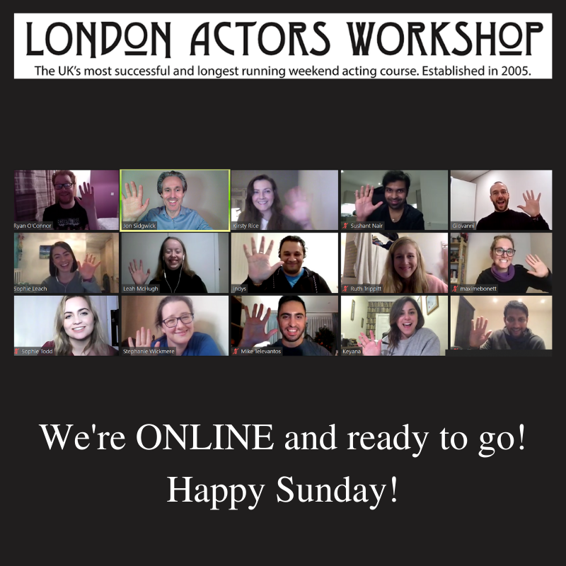 LAWacting's tweet image. Week 9! Here we go! #happysunday #actingonline #zoomactingclasses