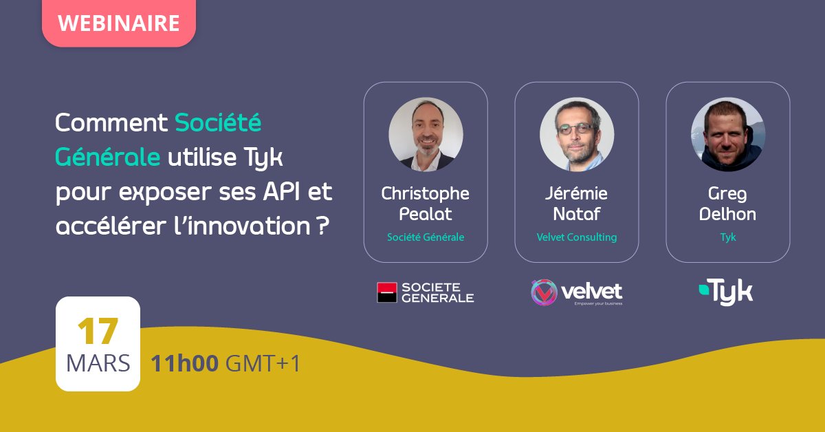 tyk_io's tweet photo. Que voulons-nous ? La transformation digitale ! Quand la voulons-nous ? Erm… Demain!

Rejoignez-nous pour échanger autour des bénéfices de l'#APIM en compagnie de l'un des principaux groupes financiers européens, la Société Générale. 

https://t.co/R6gAVt0rZs https://t.co/0fDQUHbBsW