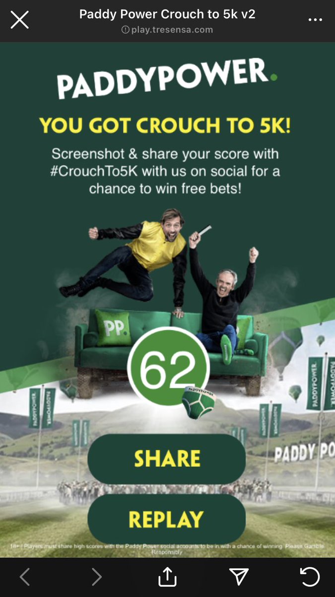 BrianOC12345's tweet photo. @paddypower #crouchto5k https://t.co/QK5XEx1d6Z