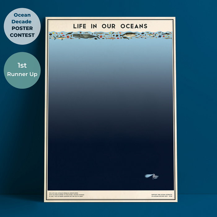 With <a href="/theoceanagency/">The Ocean Agency</a>, <a href="/HP/">HP</a> &amp; <a href="/dandad/">D&AD</a> we asked designers to illustrate the great adventure that is #oceanscience. If the #OceanDecade were a movie, what would the poster look like? 📽️Discover the 1st runner up poster in the competition by Thom Farrall and Liam Campbell, UK. 👇