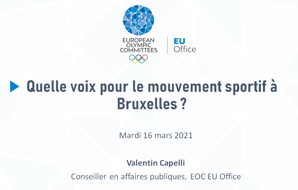 EOCEUOffice's tweet image. Thank you to @FranceOlympique &amp;amp; all participants of the  "Parcours Ambition Internationale" for the interesting discussions during the presentation of Policy Officer @val_capelli on the role of the @EOCEUOffice &amp;amp; the priorities of the Olympic Movement at EU level.