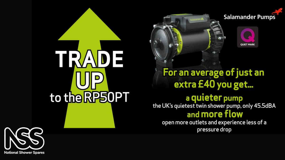 NatShowerSpares's tweet photo. Trade up to the Stupendous Salamander RP50PT for only £40 extra!*

You'll get a quieter and power powerful pump - great value for money!

See more here: https://t.co/nGLeMPxuWo https://t.co/Q1hRnombls