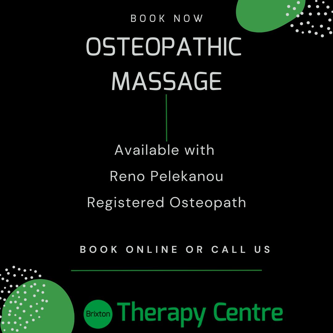 We know you're desperate for a massage. Reno is an experienced sports massage therapist as well as a registered osteopath. So you get the best of both worlds: a relaxing, deep tissue massage from an expert osteopath!

#osteopathy #massage #brixtonmassage