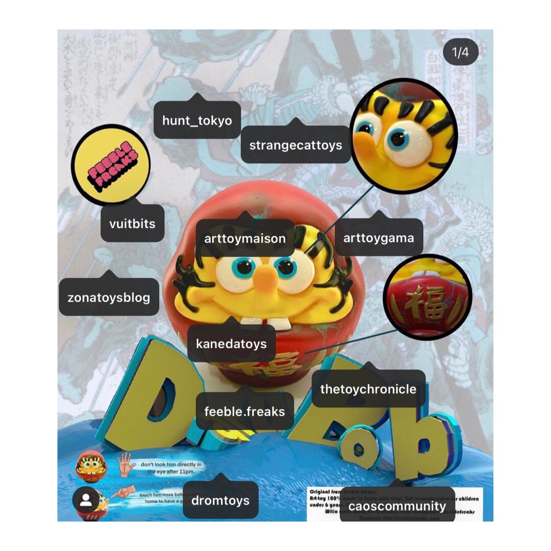 Hunt Tokyo Darubob By Moi Martos 数量限定8pcs 1個はhunt Tokyo保管用 スペインより旬なアーティストの作品が到着 Darubob Feeblefreaks Moimartos Arttoygama Hunttokyo フィギュア スポンジボブ だるま アート デザイン スペイン ポップ Hunt Tokyo Darubob By Moi Martos 数量限定8pcs 1個はhunt Tokyo保管用 スペインより旬なアーティストの作品が到着 Darubob Feeblefreaks Moimartos Arttoygama Hunttokyo フィギュア スポンジボブ だるま アート デザイン スペイン ポップ