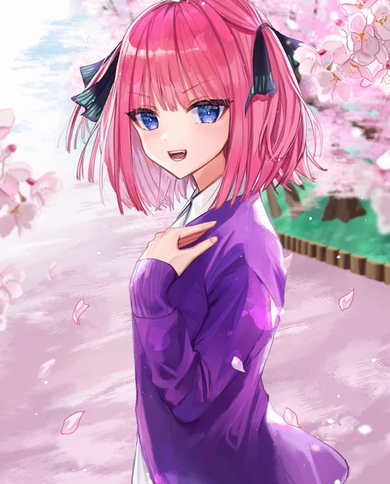 もうすぐ桜の時期ですね
#中野二乃 #五等分の花嫁  #イラスト 