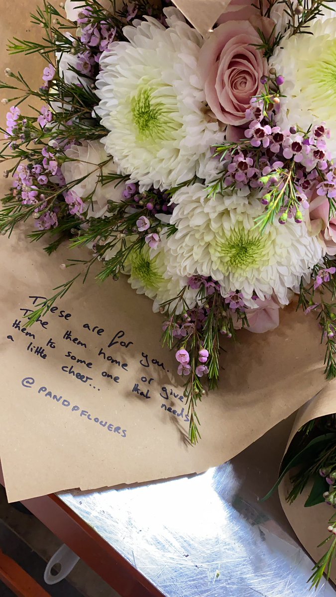 These are for you....
Leftover flowers being made into bouquets today and dropped around London. We hope they brighten up someone’s day.
