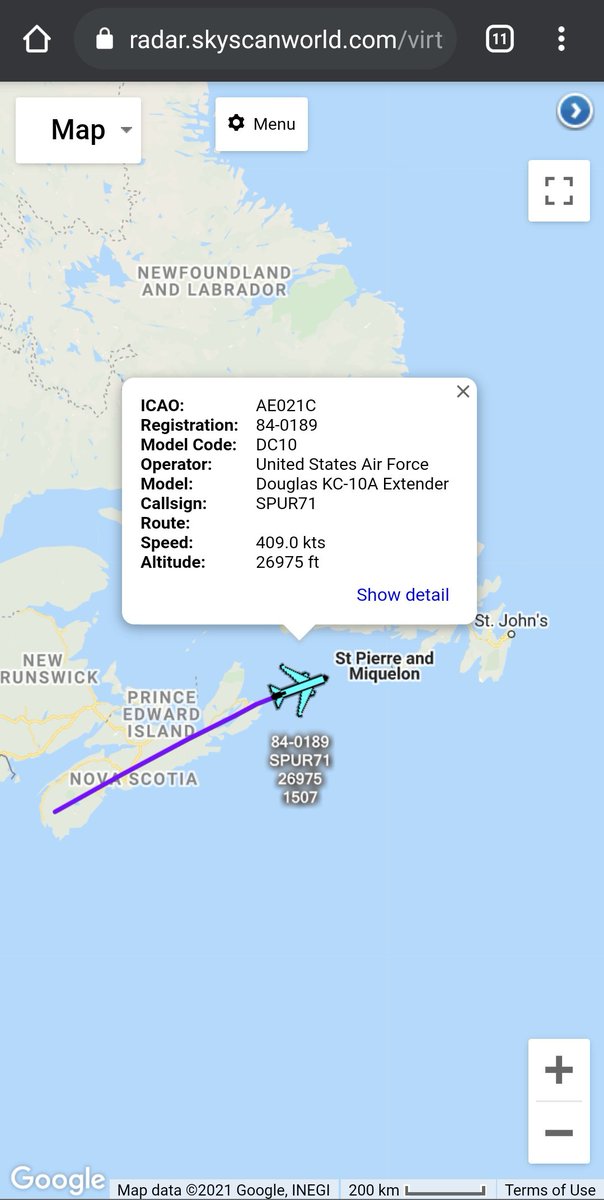 scan_sky's tweet photo. #USAF - KC-10A Extender - 84-0189 - #SPUR71/#SPUR72
Due To Meet With #JUICY Flight - B52s - 2nd B/W
Also Rumours Of Some B-2s In The Mix Also. https://t.co/LWhdhOYJiB