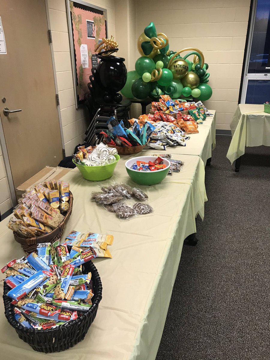 Thank you PTSO for the HHS staff treats at the end of the rainbow!! 🍀 #hooverpride #HCSstrong