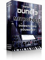 Metropolis <a href="/SynapseAudio/">Synapse Audio</a> a new soundset optimized for DUNE 3.4, with 133 carefully crafted, complex presets. Covers a wide range of genres like Electro, Leftfield, R&amp;B /Funk, Breakdance, House, Hip Hop &amp; many more types of modern electronic downtempo music synapse-audio.com/dune3metro.html