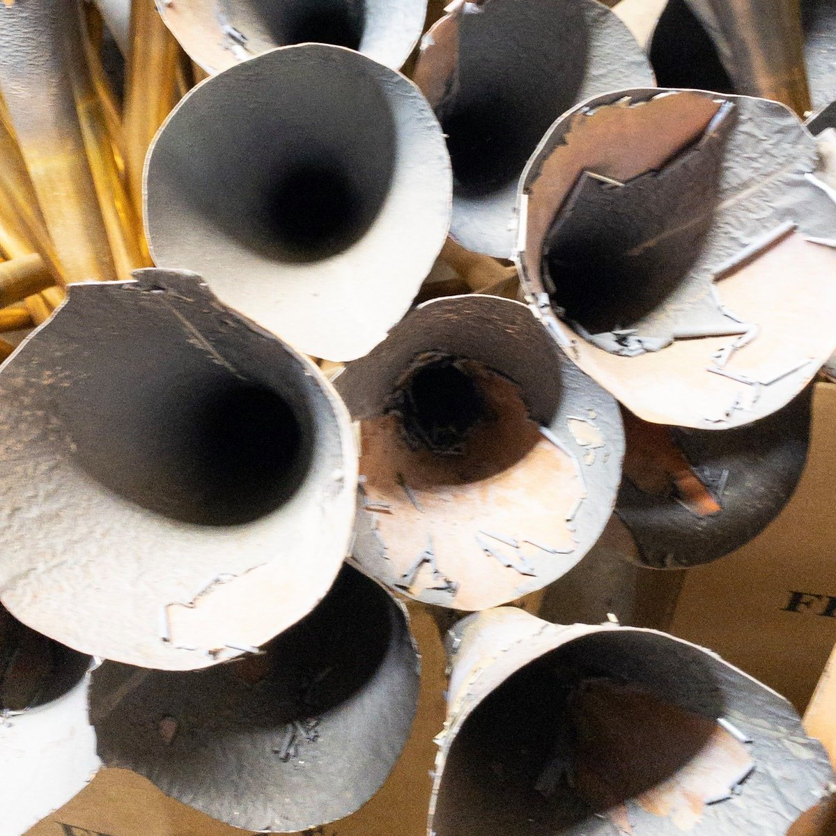 1 piece trumpet bell blanks. It takes a lot of man hours to produce the beautiful instruments Getzen is known for. 

#getzen #trumpet #madeinusa #familyowned