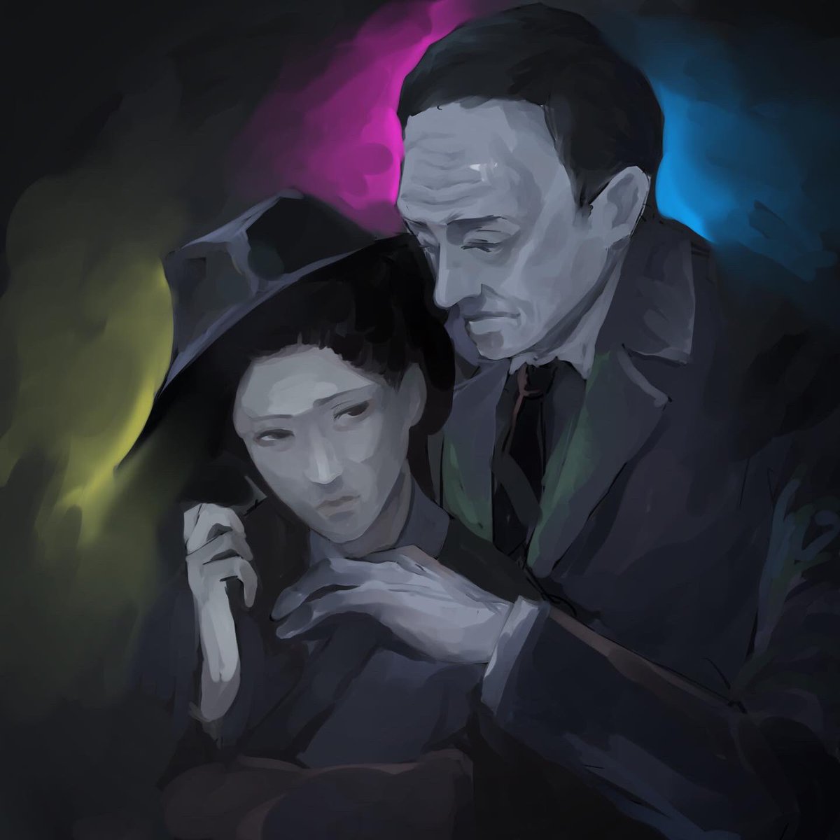 久々に厚塗りのイラストを描きました リトルナイトメア2のシンマンに胸を打たれて ほしの 低浮上気味のイラスト