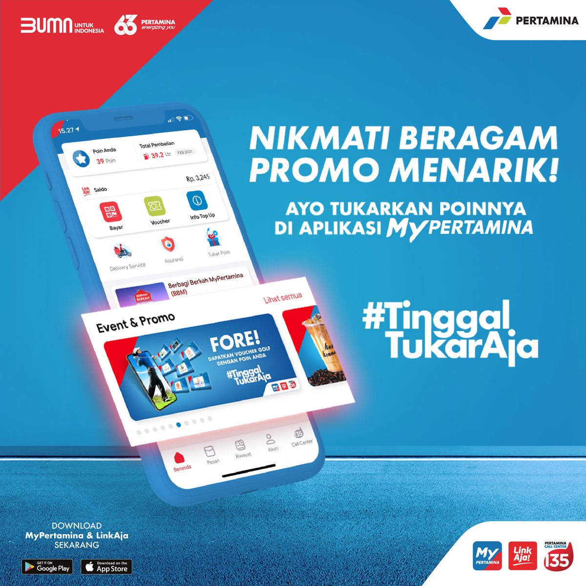 Selamat memperingati Hari Hak Konsumen Sedunia, Sobat MyPertamina!
.
Terima kasih banyak atas kepercayaan kamu dengan MyPertamina selama ini ya, Sob. Kami akan terus berkomitmen untuk memberikan pelayanan terbaik untuk kepuasan semua Sobat MyPertamina 😊