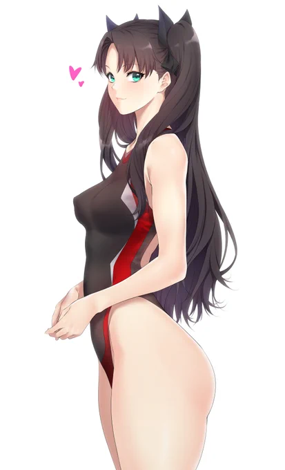 遠坂凛の競泳水着💕 
