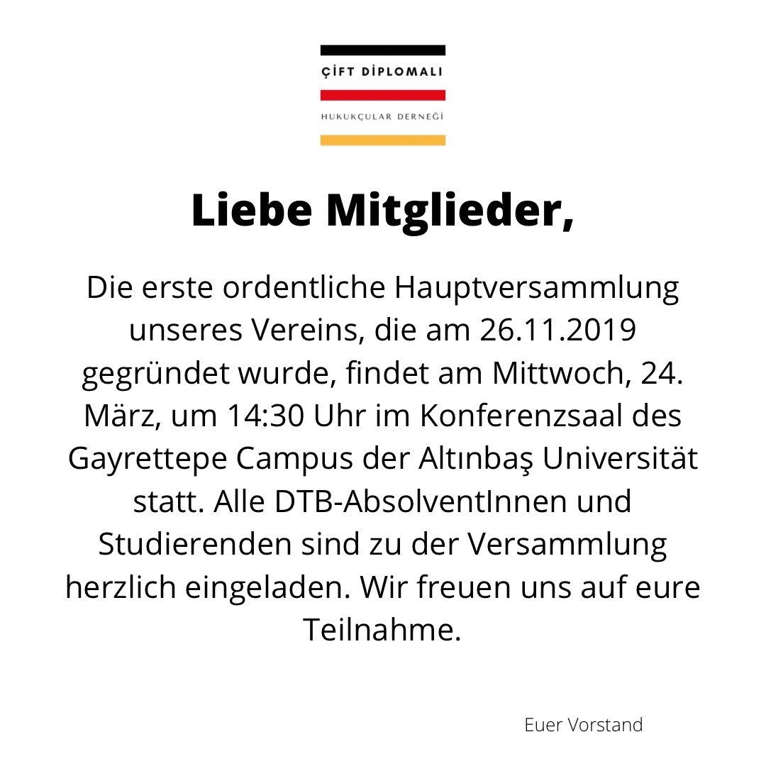 auciftder's tweet photo. Olağan Genel Kurul, Yönetim ve Denetim Kurulu Seçimi gündemiyle toplanacaktır. 

Mitglieder des Vorstandes und der Aufsichtsrats werden von der ordentlichen Hauptversammlung gewählt. https://t.co/CUqljAgWuG
