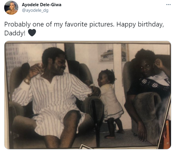 Welcome To Ladun Liadi\s Blog: Dele Giwa\s daughter, Ayo wishes him a happy birthday  