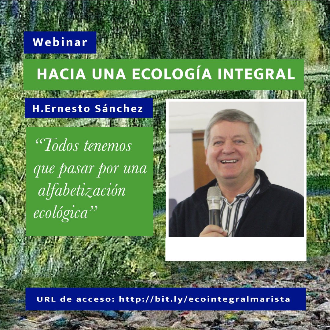 Hoy, a las 18:00h, podrás unirte al evento organizado por
<a href="/maristascompost/">Maristas Compostela</a> por la presentación de su Marco Eco2Social. Con Ernesto Sánchez desde <a href="/fms_champagnat/">FMS Champagnat</a>, 
<a href="/LeonardoBoff/">Leonardo Boff</a> y @jmeizaguirre. Aquí: bit.ly/ecointegralmar… 
<a href="/MaristasMedit/">MaristasMediterranea</a> 
#SomosTierra 
#SomosEducación
#Somosred