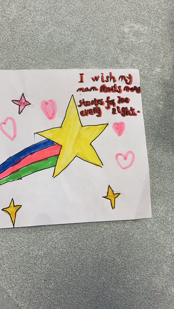 We asked our class to write down one wish and this one definitely wins my heart. 🥰 “I wish my mum reads many stories for me every night” ~ Never underestimate the magic of a story being read to a child. #earlyyears #eyfs #readingforpleasure #edutwitter