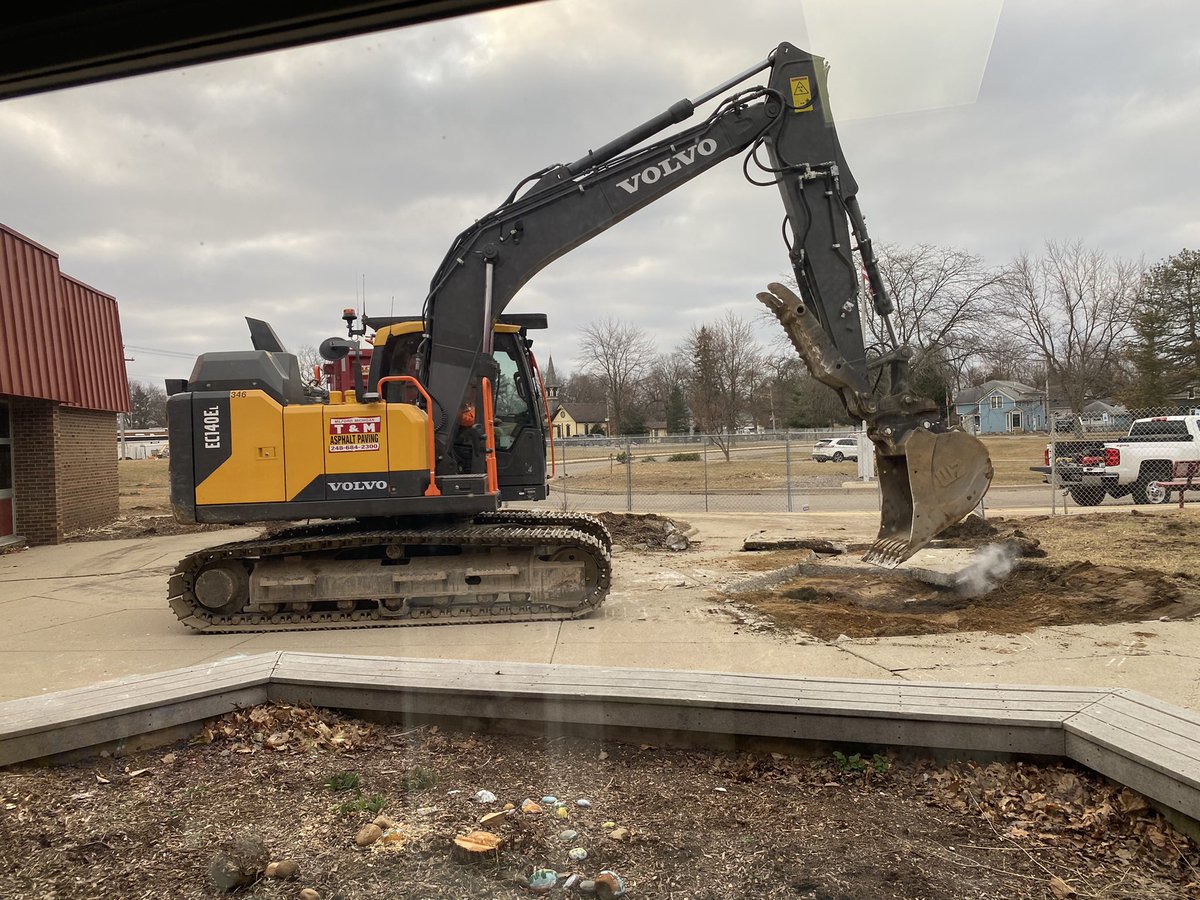 Construction on our new safe and secure entrance is beginning. Thank you, HVS voters!