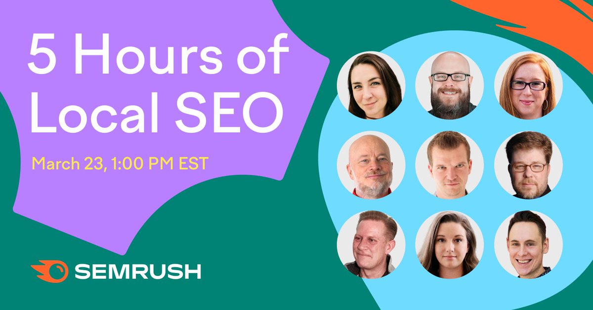 AmitHPanchal's tweet image. Want to multiply your #LocalSEO expertise in one day?

Join five-hour live marathon where unarguably best local #SEO practitioners will present on a wide variety of topics.

Register for the webinar: semrush.com/webinars/5-hou…