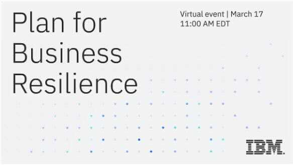 jkarmiol's tweet photo. Register for the IBM virtual event, Plan for Business Resilience, to learn how to use continuous planning based on smarter data to prepare for the next disruption https://t.co/LMh2NAyfwA #IBM #PlanningAnalytics #CognosAnalytics #OpenPages https://t.co/evgr61AvhH