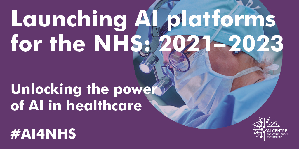 We're live! Launching AI platforms for the NHS: 2021-2023 has started streaming. Join us now to hear talks from Lord David Prior, <a href="/IndraJoshi10/">Indra Joshi</a> and 2 expert panels delving deep into issues around AI, how we can best integrate the technology into clinical workflows &amp; more #AI4NHS