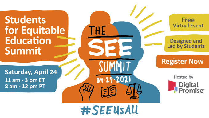 Come hear from amazing students as they lead a virtual conference to bring focus to what today's students are experiencing in our schools. Student Voice and inclusivity.
It's going to be awesome! #SeeUsAll