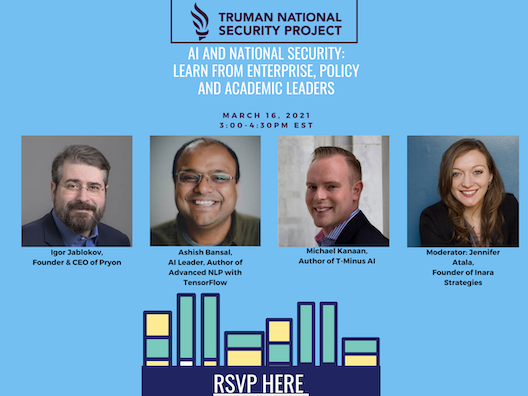 TrumanProject's tweet photo. Today at 3pm ET! Our #TruNC chapter is holding a panel discussion exploring the intersection of AI and #natsec.
Register here:
https://t.co/6F0bFdDql4 https://t.co/N0iwZZFCm2