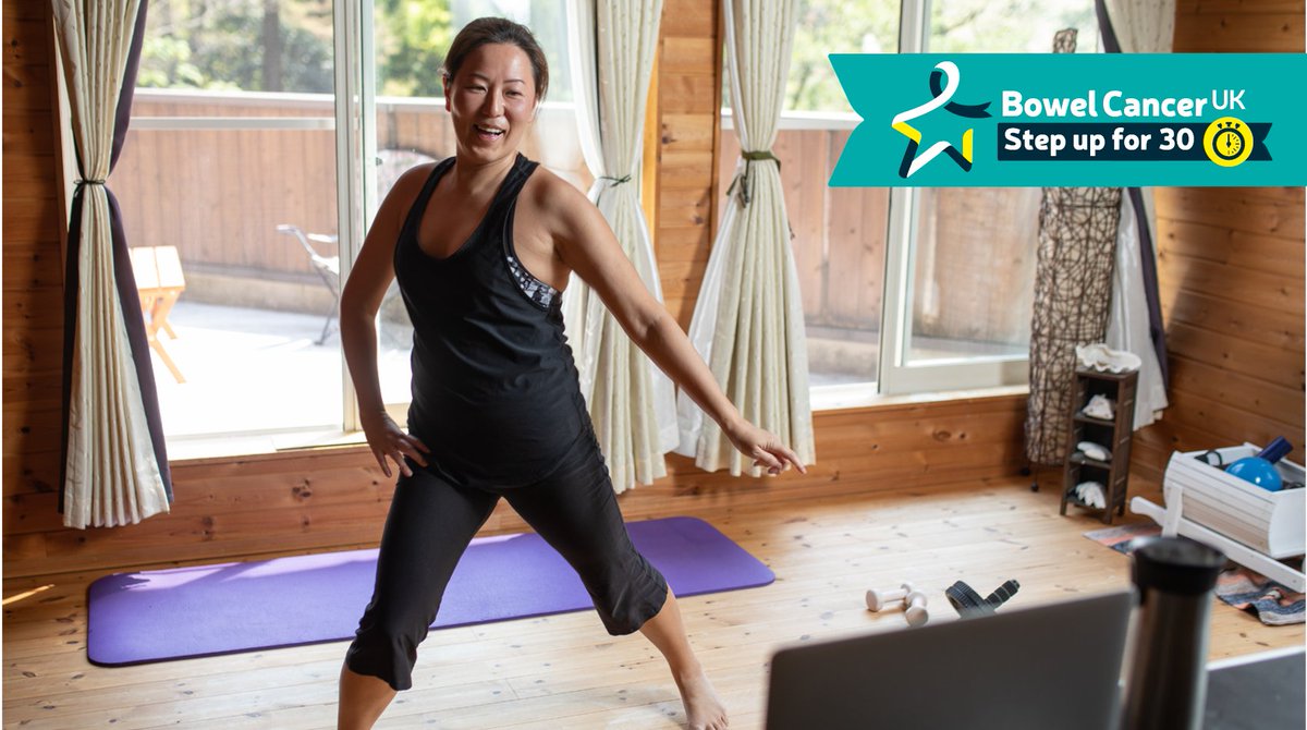 bowelcanceruk's tweet image. Need some ideas for getting involved with #stepupfor30 from home?  

👉 Take part in an online fitness class 💻  
👉 Create a circuit routine in your living room🤸 
👉 Walk up and down your staircase 🚶 
 
For more ideas and info visit: bowelcanceruk.org.uk/support-us/fun…