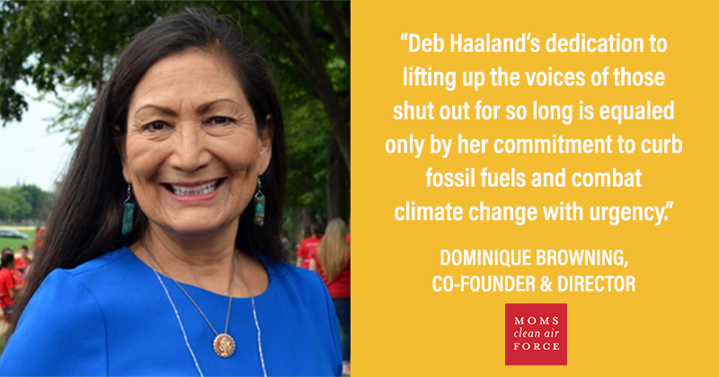 CleanAirMoms_IA's tweet photo. Moms breathe fresh air as we wake to our first day after @DebhaalandNM's confirmation as @Interior
Secretary.  New hope for #EnvironmentalJustice and action on the #ClimateCrisis!   #MomsApprove https://t.co/bjwYmJ9hC3