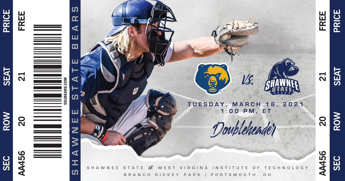 ShawneeStateBB's tweet photo. GAME DAY!!! Doubleheader at Historic Branch Rickey Park

🆚 @WVUTechBase 
📍 Portsmouth, Ohio
⏰ 1:00 &amp; Following
🎧 https://t.co/KyGHQvr6MW https://t.co/A7eXrB4MXX