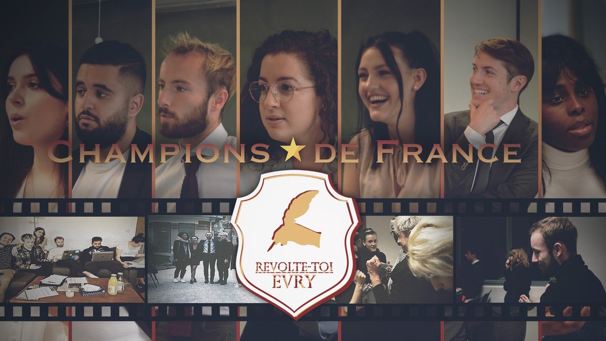 RevolteToiEvry's tweet photo. ☄✨🏆 RÉVOLTE-TOI ÉVRY CHAMPIONNE DE FRANCE !

Au terme d'un débat endiablé contre les fiers orateurs de @RVTLille, notre équipe a triomphé et a remporté la Coupe de France @FFDebat, et a ramené le titre à @UnivEvry !

Félicitations à tou.te.s, et à l'année prochaine ! 💪 https://t.co/xzhz9Rn74t