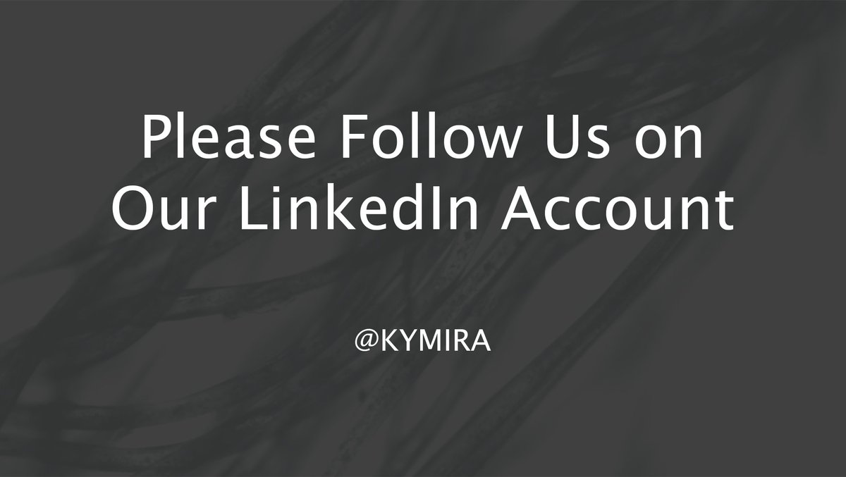 We have decided to focus our efforts on our other social channels for now. Please follow us on our LinkedIn channel for all our news, updates and content, The KYMIRA Team.

linkedin.com/company/kymira…