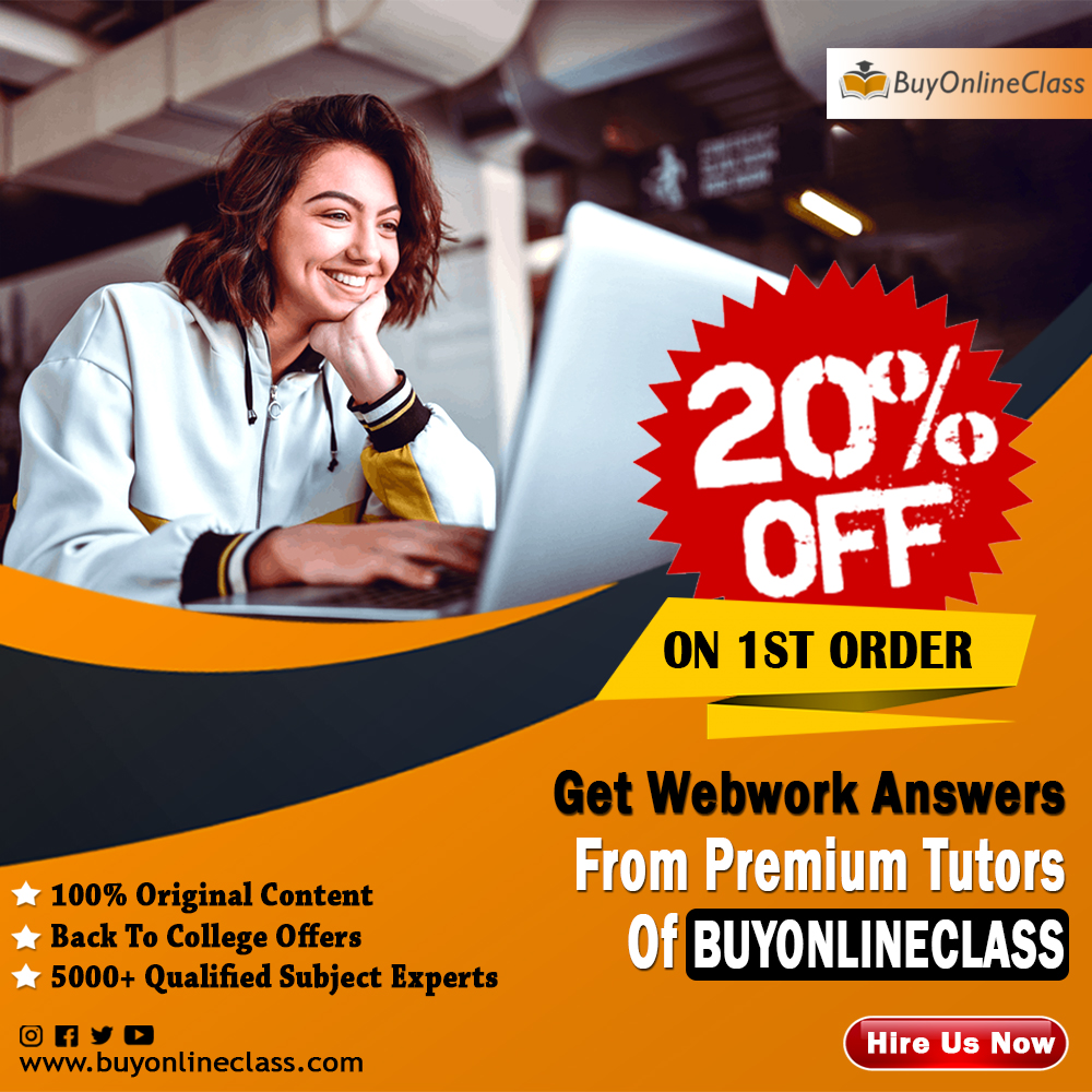 buyonlineclass's tweet image. Are you wondering about how to complete the #webwork  assignment? Connect us to get flawless webwork answers by experts. You are now going to get a 20% discount on your first order. Check here for more details 👉 bit.ly/2OsQzfX  #webworkanswers #assignment #webworkhelp