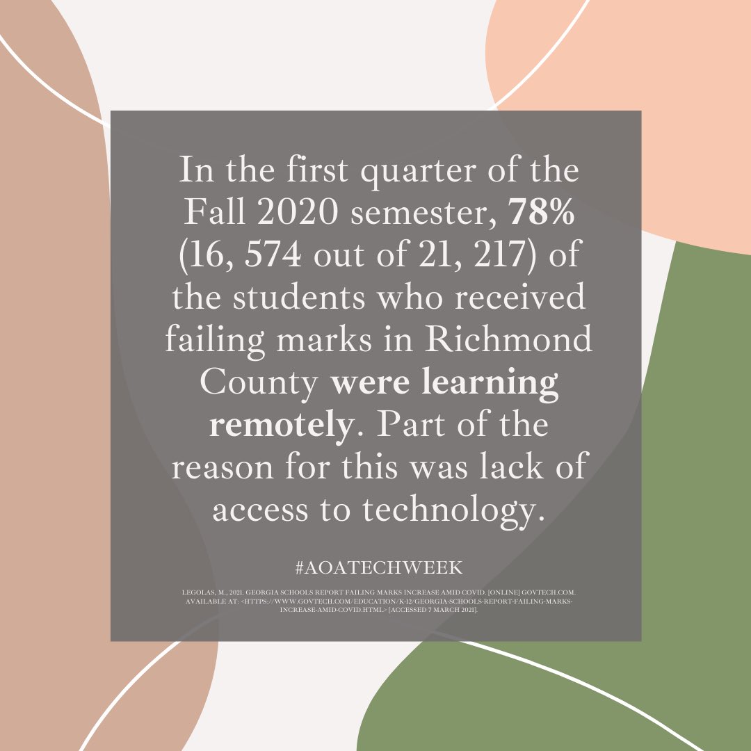 Just last fall, 78% of students in Richmond County were learning remotely. Help us help them by raising funds to purchase technology for them. 

Donate today online at bit.ly/RISEtechforkids  or text “TechWeek” to 44321 to donate. #AOAtechweek <a href="/RISEAugustaga/">RISE Augusta</a> <a href="/GoldFdtn/">Gold Foundation</a>