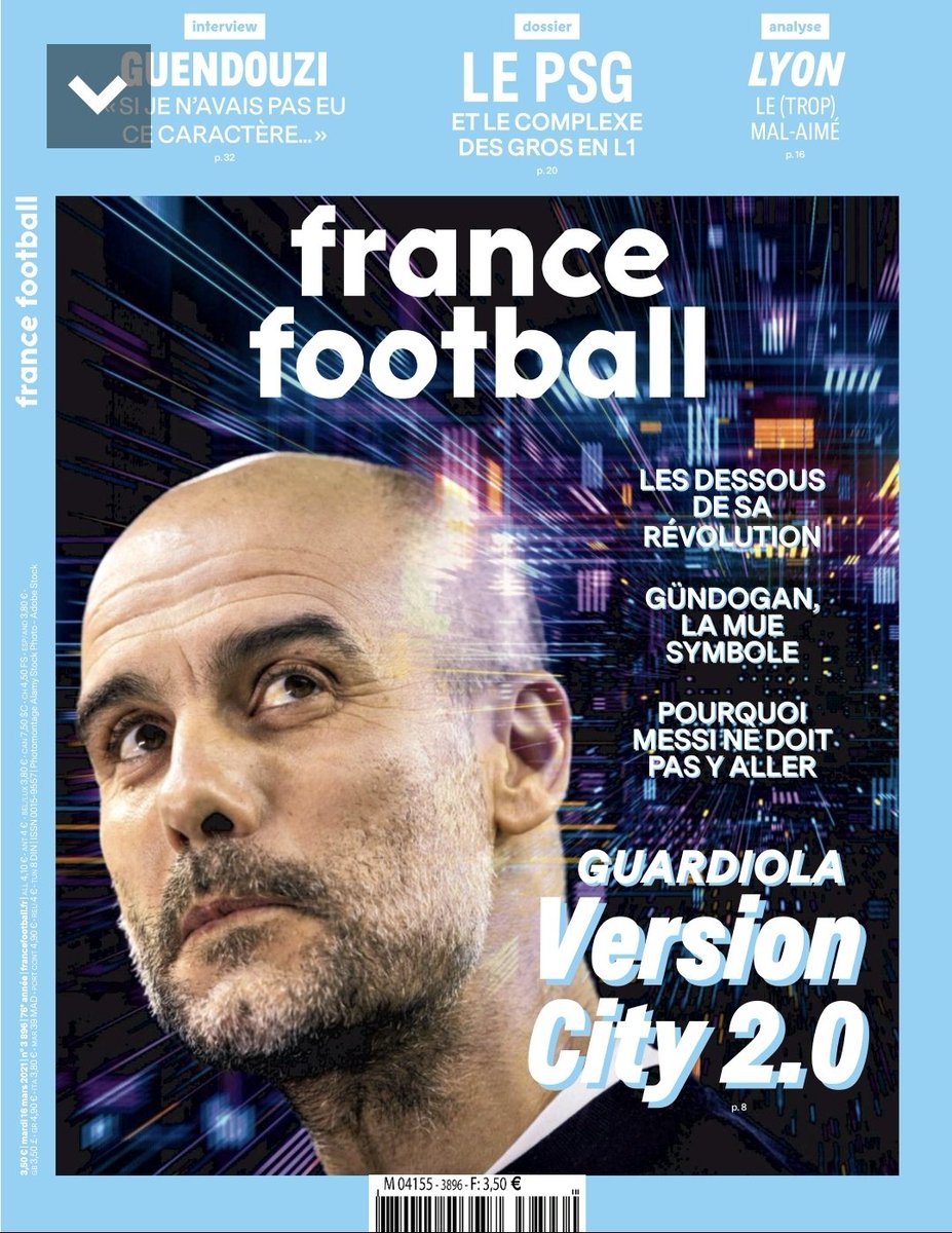 jpehaiti's tweet photo. 🗞Dans son édition de ce mardi, France Football a consacré sa Une et 8 pages intérieures à la domination de Manchester City en Angleterre. Un numéro à lire ! https://t.co/kPbdfa2VLB