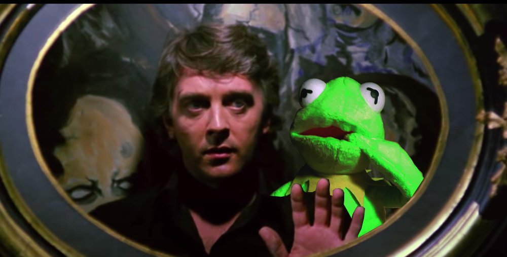 KermutCrackpaud's tweet image. Kermüt et son pote sont en train de salement triper sous acide devant un miroir