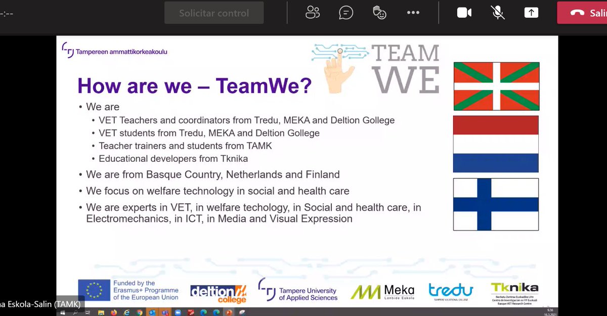 MekaElgoibar's tweet photo. #Erasmus+ KA2 #TeamWe proiektuko webinarra izan dugu gaur. Gaurko gaiak: Ikaskuntza komunitateak eta talde lana. Talde lan aberasgarria izan dugu!!!! #MekaInternational #Welfaretechnology #Teamteaching #taldelana #metodologiaberriak
@InternationalTknika @sepiegob @FPEuskadi https://t.co/JtmnTGGBpX